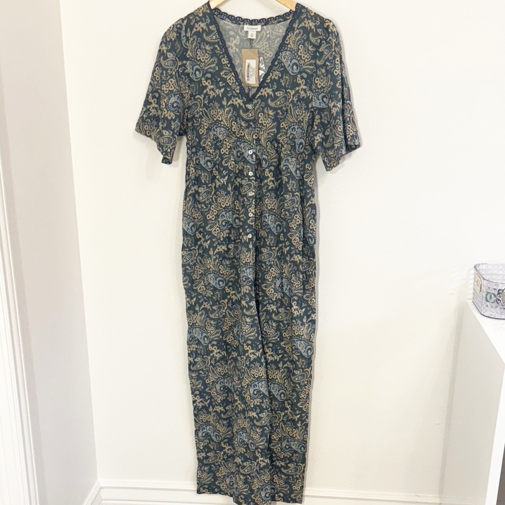 SUNDANCE Paisley Daybreak Jumpsuit New! size Medium - Picture 2 of 6